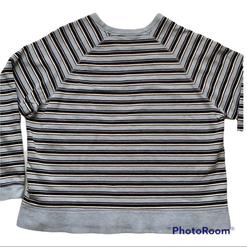 -Pacer Blue/White Striped Sweatshirt Size M